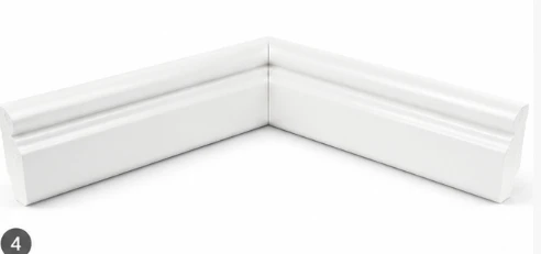 High Quality PS Skirting Board White Baseboard Moulding For Modern Home Interior Wall Decoration suppliers