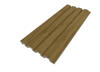 Natuurlijke houtstructuur PS wandpaneel 3D gecanneleerde decoratieve wandbekleding voor modern interieur
